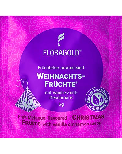 Früchtetee Weihnachtsfrüchte® 100er Pyramidenbeutel von Floragold von Floragold