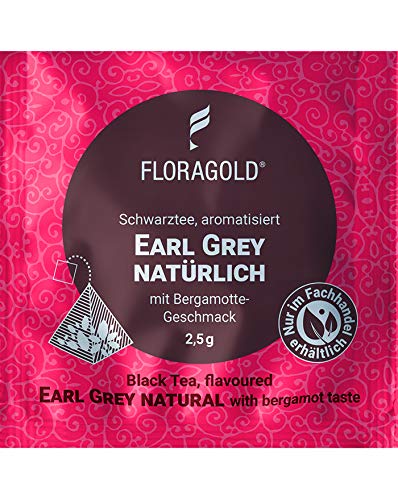 Schwarztee Earl Grey natürlich 100er Pyramidenbeutel von Floragold von Floragold