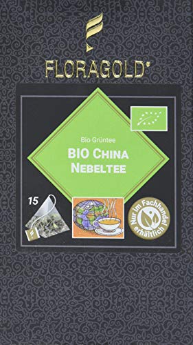 FLORAGOLD Pyramidenbeutel Grüner Tee Bio China "Nebeltee", 45 g von FLORAGOLD