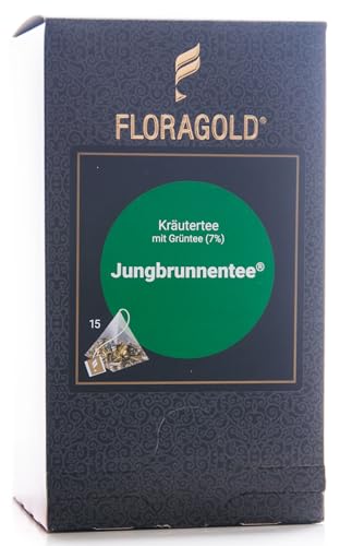 FLORAGOLD Pyramidenbeutel Kräutertee Jungbrunnentee, 1er Pack (1 x 38 g) von FLORAGOLD