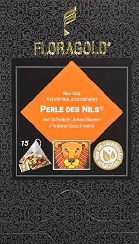 FLORAGOLD Pyramidenbeutel rotbuschtee Perle des Nils, 1er Pack (1 x 45 g) von FLORAGOLD