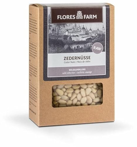 Flores Farm Premium Bio Zedernüsse (6 x 80 gr) von Flores Farm