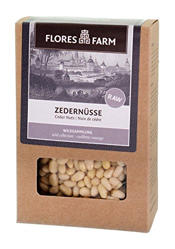Flores Farm Wilde Premium-Zedernüsse aus Sibirien, Rohkost-Qualität (80 g) - Bio von Flores Farm