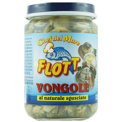Flott Vongole al naturale sgusciate 'Venusmuscheln ohne Schale' in Salzlake, 130 g Flott Vongole al naturale sgusciate 'Venusmuscheln ohne Schale' in Salzlake, 130 g von Flott S.P.A