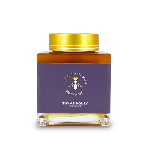 Thymianhonig 500g Griechischer Honig Laborgeprüft, zertifiziert, im Glas Flower Line (500 gramm, Thymianhonig) von Flowerqueen