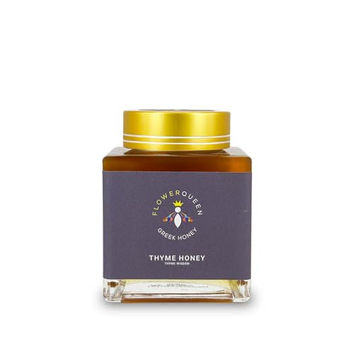 Thymianhonig 250g Griechischer Honig Laborgeprüft, zertifiziert, im Glas Flower Line (250 gramm, Thymianhonig) von Flowerqueen