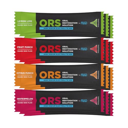 Fluid Tactical – ORS (orale Rehydrationslösung), schnellere Erholung und extreme Dehydration Elektrolyte, 12er-Pack (verschiedene Packungen) von Fluid Tactical