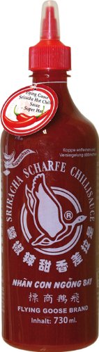 3er Pack FLYING GOOSE [3x 730ml] Sriracha Sehr Scharfe Chilisauce - SUPERSCHARF - Chillisauce von Flying Goose