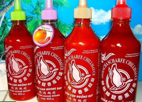 4er SET FLYING GOOSE SRIRACHA SCHARFE CHILISAUCE HOT!!! von Flying Goose