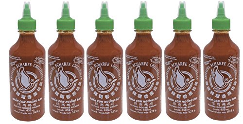6er Pack FLYING GOOSE Sriracha Hot Chilli Sauce [6x 525g / 455ml] Scharfe Chillisauce von Flying Goose
