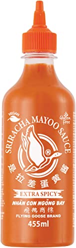 FLYING GOOSE Chilisauce, Sriracha, Mayo Sauce, würzig - extra scharf - 1 x 455ml von Flying Goose