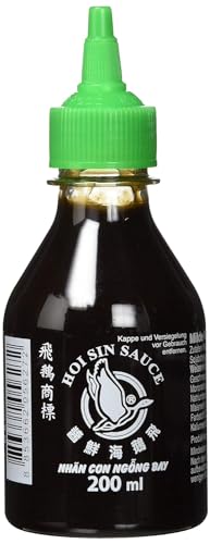 FLYING GOOSE Hoi Sin Sauce - pikant, grüne Kappe, kräftige Würzsauce aus Thailand, 1er Pack (1 x 200 ml) von Flying Goose