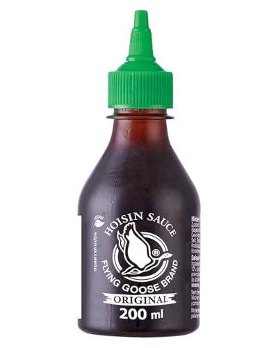 FLYING GOOSE Hoi Sin Sauce - pikant, grüne Kappe, kräftige Würzsauce aus Thailand, 1er Pack (1 x 200 ml) von Flying Goose