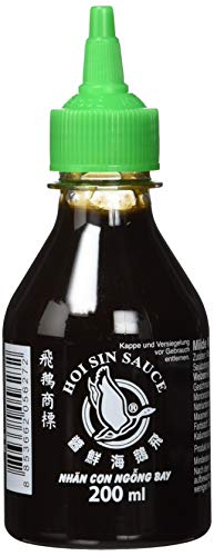 FLYING GOOSE Hoi Sin Sauce - pikant, grüne Kappe, kräftige Würzsauce aus Thailand, 4er Pack (4 x 200 ml) von Flying Goose