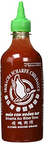 FLYING GOOSE Sriracha Chilisauce, das Original, scharf, grüne Kappe, scharfe Würzsauce aus Thailand, 455ml von Flying Goose