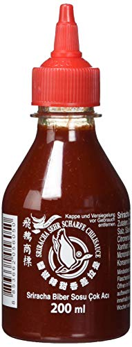 FLYING GOOSE Sriracha Chilisauce, sehr scharf, 4er Pack (4 x 200 ml) von Flying Goose