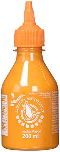 Flying Goose Sriracha Mayoo Sauce - Mayonnaise, leicht scharf, orange Kappe, Würzsauce aus Thailand, 1er Pack (1 x 200 ml) von Flying Goose