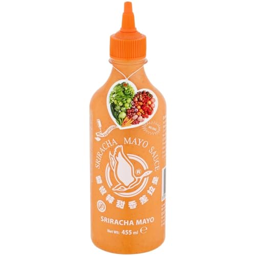 Flying Goose Sriracha Mayoo Sauce - Mayonnaise, würzig scharf, orange Kappe, Würzsauce aus Thailand, 1er Pack (1 x 455 ml) von Flying Goose