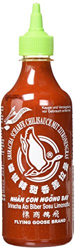 FLYING GOOSE Sriracha scharfe Chilisauce mit ZitroneNgras - scharf, hellgrüne Kappe, Würzsauce aus Thailand, 2er Pack (2 x 455 ml) von Flying Goose