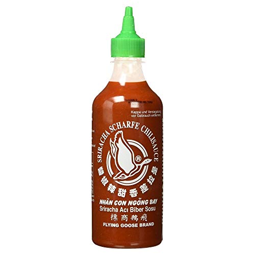 FLYING GOOSE Sriracha scharfe Chilisauce - scharf, grüne Kappe, Würzsauce aus Thailand, 1er Pack, (1 x 455 ml) von Flying Goose
