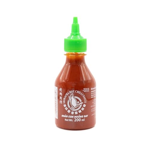 FLYING GOOSE Sriracha scharfe Chilisauce - scharf, grüne Kappe, Würzsauce aus Thailand, 1er Pack (1 x 200 ml) von Flying Goose