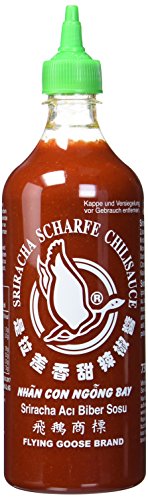 FLYING GOOSE Sriracha scharfe Chilisauce - scharf, grüne Kappe, Würzsauce aus Thailand, 2er Pack (2 x 730 ml) von Flying Goose
