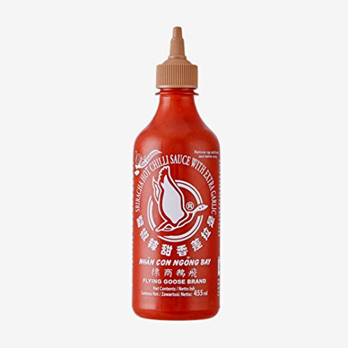 Flying Goose Sirach Hot Chili Sauce mit extra Knoblauch schmackhaft Hot Thai von Flying Goose