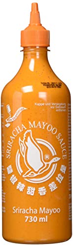 Flying Goose Sriracha Mayoo Sauce - Mayonnaise, leicht scharf, orange Kappe, Würzsauce aus Thailand, 2er Pack (2 x 730 ml) von Flying Goose