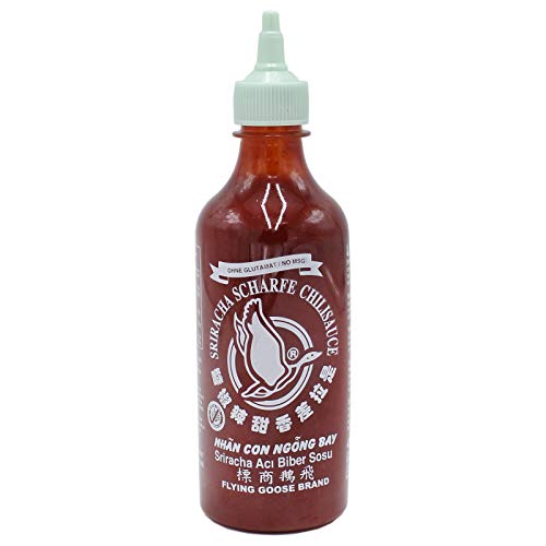 Flying Goose Sriracha Scharfe Chilisauce 4x455ml (Ohne Glutamat) von Flying Goose