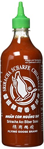 Flying goose Sriracha scharfe Chilisauce - scharf, grüne Kappe, Würzsauce aus Thailand, 1 x 730 ml von Flying Goose