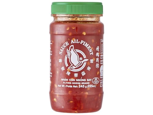 Sambal Oelek (Würzpaste aus Chilis) mit extra Knoblauch 245g von Flying Goose