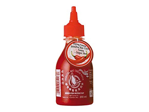 Sriracha Chili Sauce, Extra Scharf, Roter Deckel, Flying Goose 200ml von Flying Goose