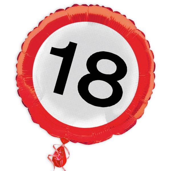 Ballon "Verkehrsschild" zum 18. Geburtstag von Folat