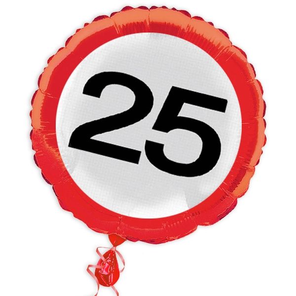 Ballon "Verkehrsschild" zum 25. Geburtstag von Folat