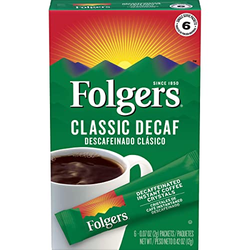 Folgers Classic Decaf Instant Coffee, Single Serve Packets, (Pack of 12) von Folgers