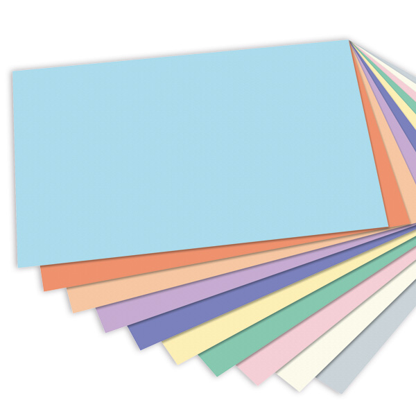 100 Blatt Tonpapier in Pastellfarben von Folia Bringmann