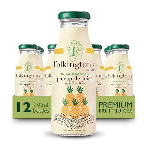 Folkingtons Gepresste Fruchtsäfte Glasflaschen, 12 Packungen mit je 250 ml von Folkington's