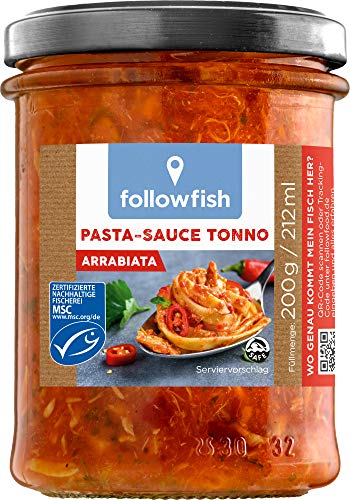 followfish MSC Pasta-Sauce Tonno Arrabiata, 200 g von followfish