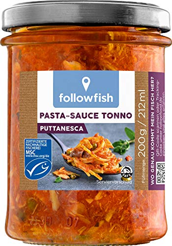 followfish MSC Pasta-Sauce Tonno Puttanesca, 200 g von followfish