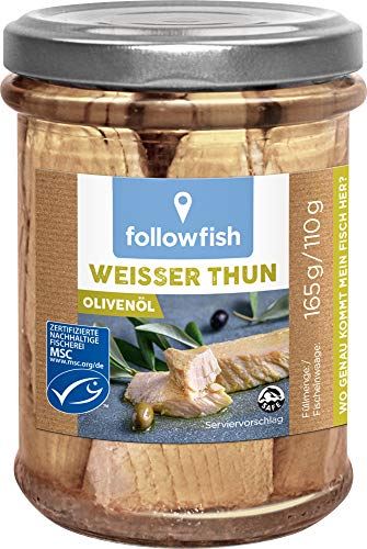 Followfish Weißer Thun in Bio-Olivenöl, 165 g von Followfish