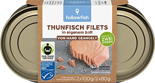 followfish MSC Thunfisch Filets im eigenen Saft Duopack, 2 x 100 g von followfish