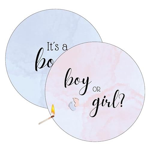 Burnaway Cake Set - Tortenaufleger "It´s a Boy" zur Gender Reveal Party in verschiedenen Größen (20cm) von Fondantify