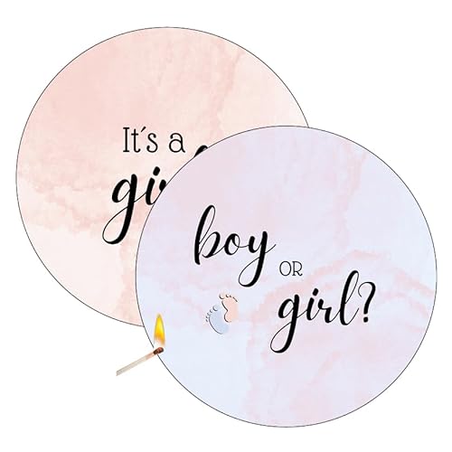 Burnaway Cake Set - Tortenaufleger "It´s a Girl" zur Gender Reveal Party in verschiedenen Größen (10cm) von Fondantify