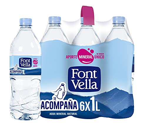 Font Vella - Natürliches Mineralwasser - 6 Flaschen x 1000 ml von Font vella