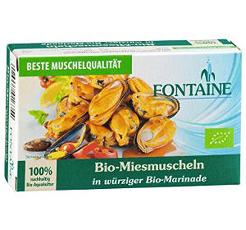 10er-SET Bio Miesmuscheln in würziger Bio Marinade 120g Fontaine von Fontaine
