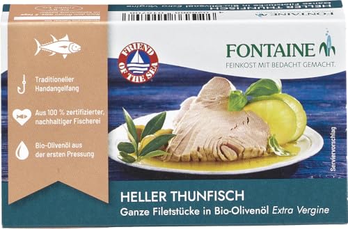 Fontaine Heller Thunfisch in Bio-Olivenöl (2 x 120 gr) von Fontaine