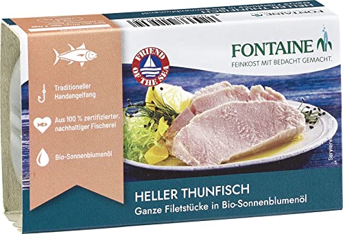 Fontaine Heller Thunfisch in Bio-Sonnenblumenöl (6 x 120 gr) von Fontaine