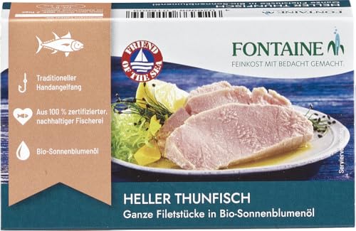 Fontaine Heller Thunfisch in Bio-Sonnenblumenöl (6 x 120 gr) von Fontaine