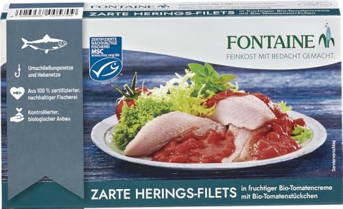 Heringsfilets in Bio-Tomatencreme m. Tomatenstück. 2 x 200 gr von Fontaine