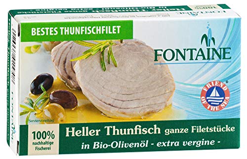 Fontaine Bio Thunfisch hell in Olivenöl, 120 g von Fontaine